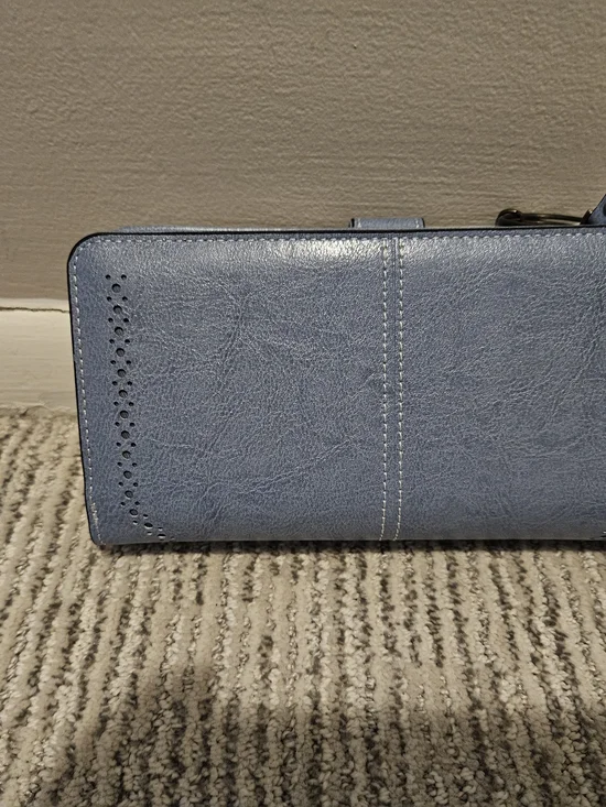 Eeyore Light Blue Wallet with Brass Flower Snap - Picture 5 of 6